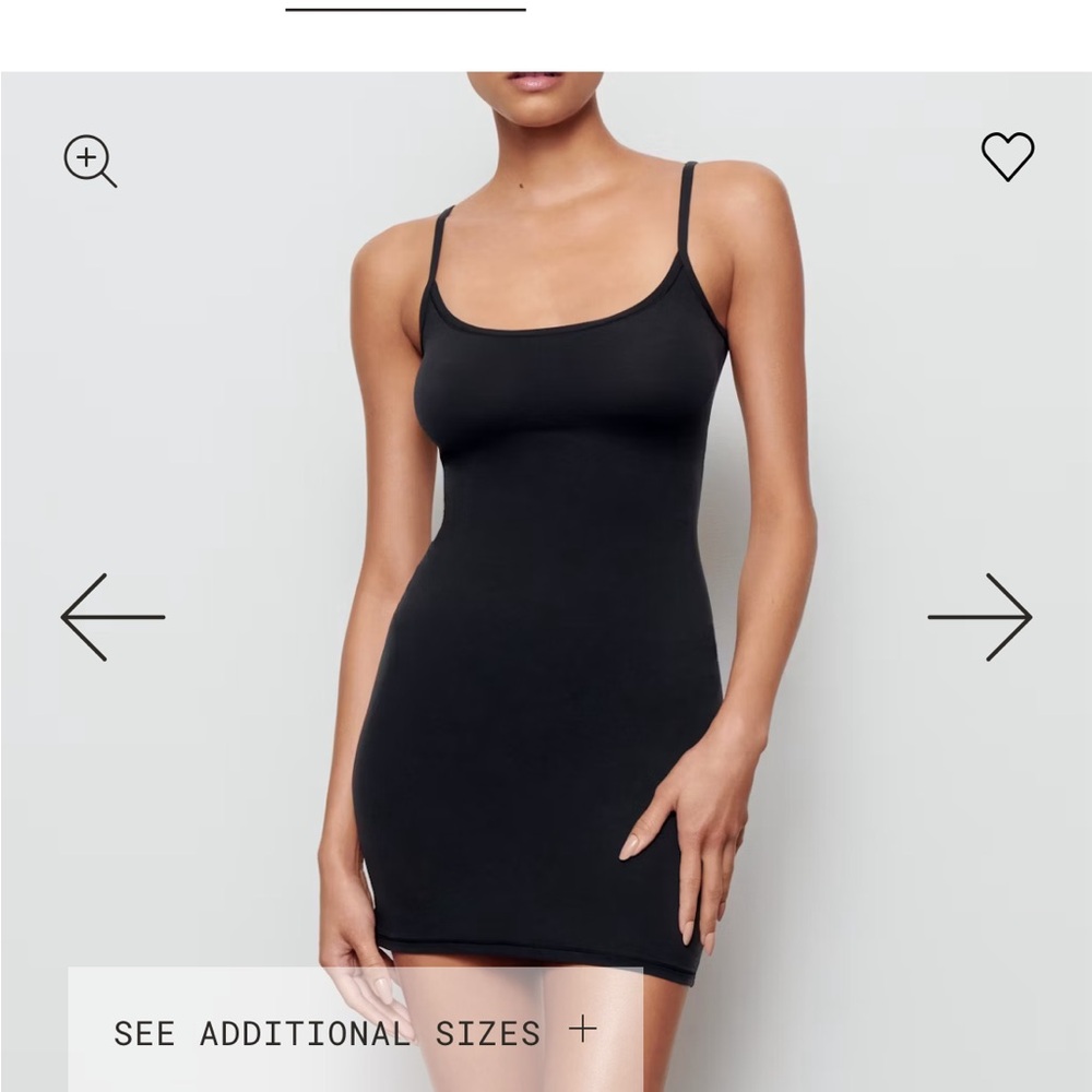 SKIMS Black Slip Dress, size S, NWT